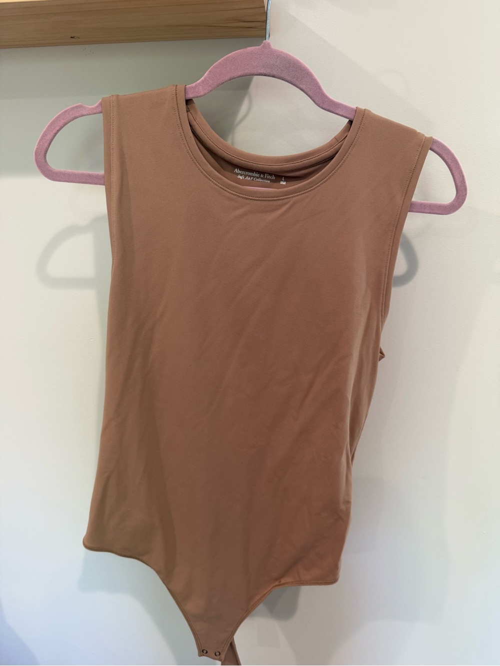 Abercrombie & Fitch Sleeveless Tank Bodysuit in Dusty Brown